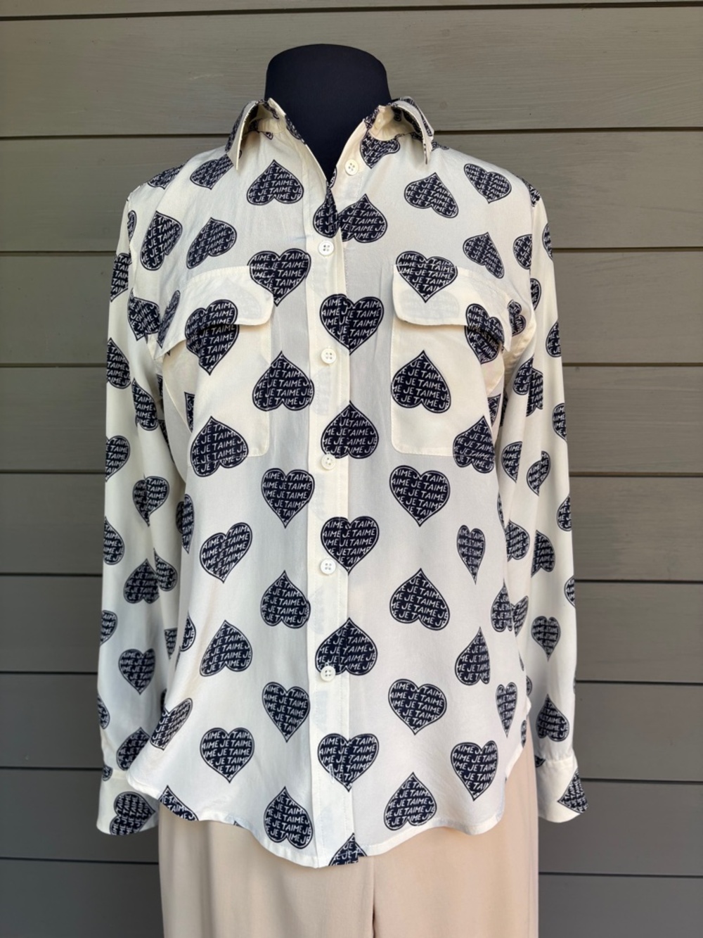 Equipment Button Down Silk Blouse